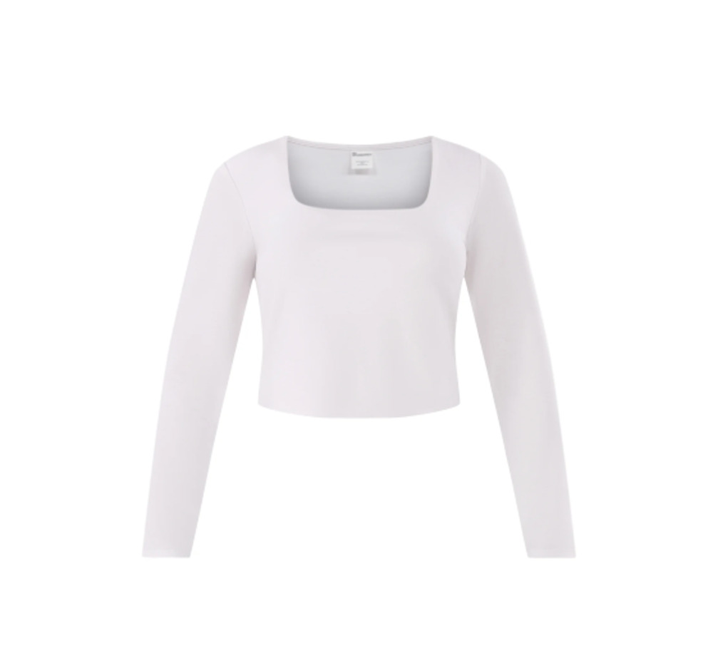 No Boundaries Womens Double Layer Top Long Sleeves White Size L NWT